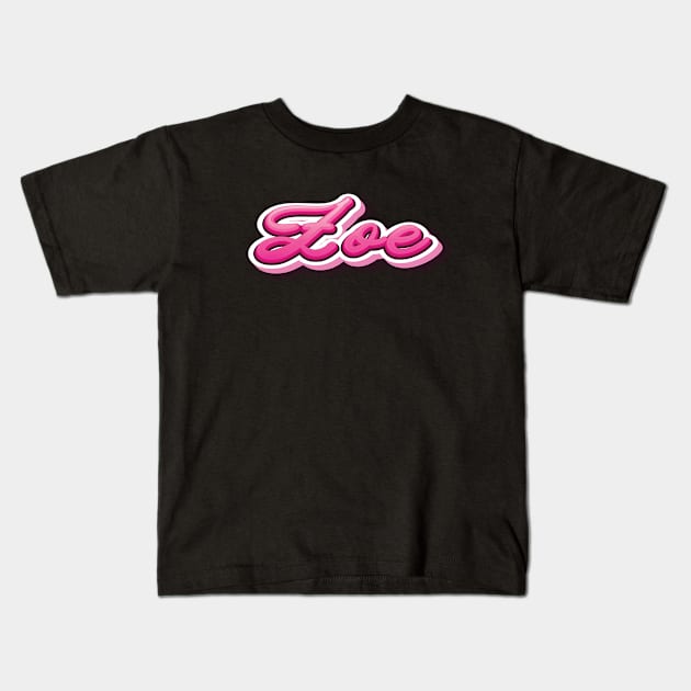 Zoe Zoey Name Kids T-Shirt by ProjectX23Red